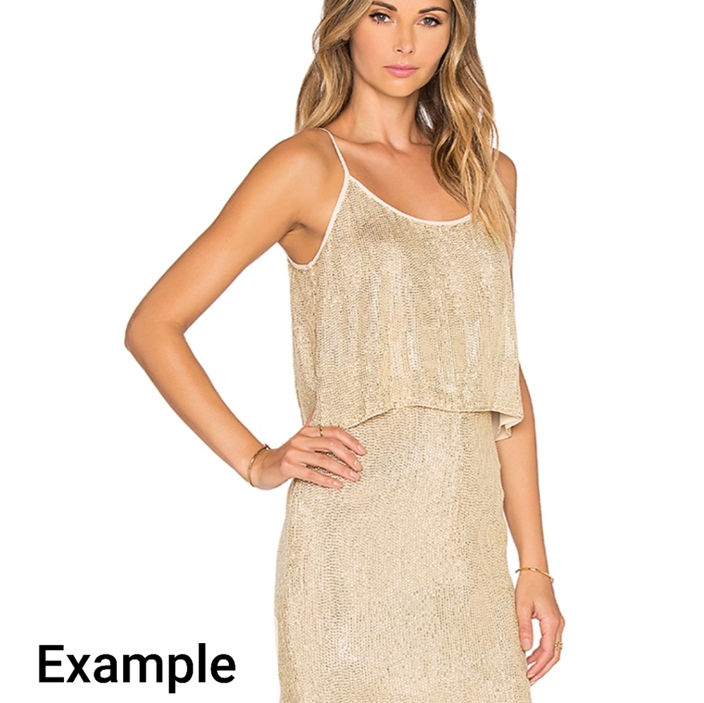 MLV Sequin Crop Top - Rose Gold